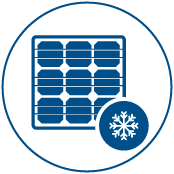 SunBrush® mobil - Nieve en el panel solar