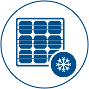 De la neige sur le module solaire